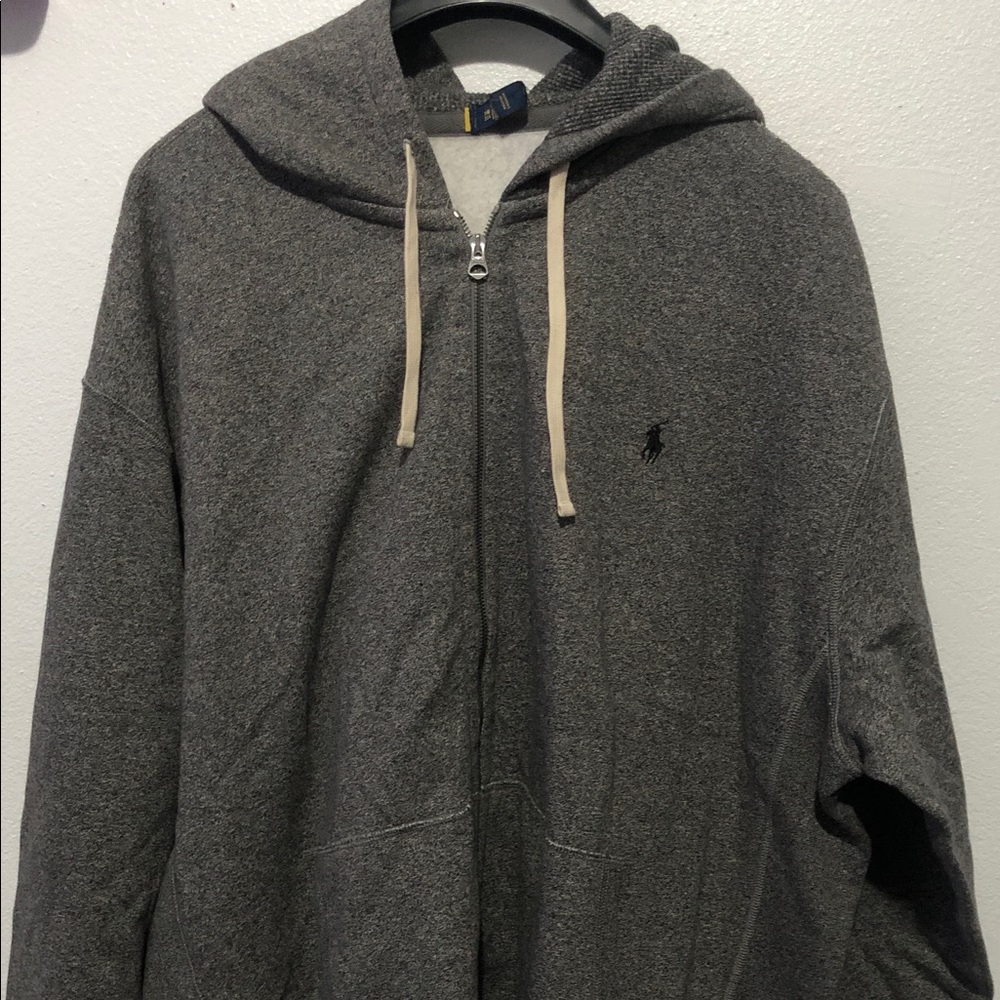 Polo by Ralph Lauren Charcoal Zip-Up Sweater Hoodie 3XB